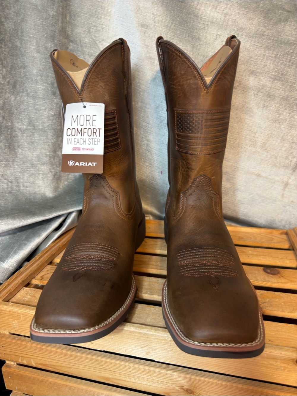 Ariat Sport Patriot II Men's Brown Western Boots. Size 14D New With Box